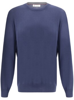 Brunello Cucinelli: Синий свитер 