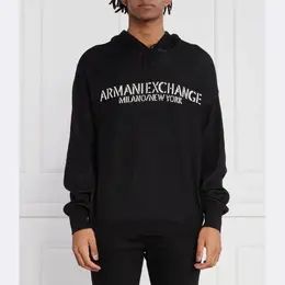 Armani Exchange: Чёрная толстовка 
