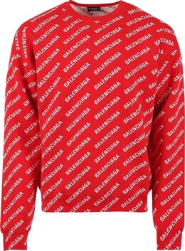 Balenciaga: Красная толстовка 