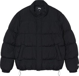 Stussy: Чёрный пуховик 