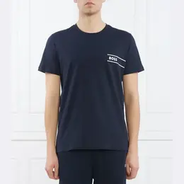 BOSS: Синяя футболка 