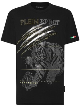 Plein Sport: Футболка с вышивкой 