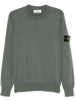 Stone Island: Зелёный свитер  Compass