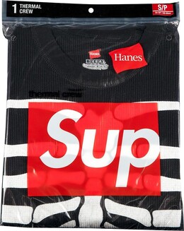 Supreme: Чёрная толстовка  Hanes