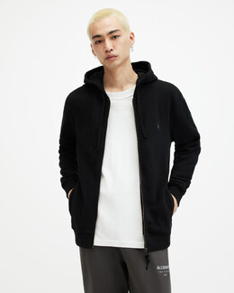 Allsaints: Толстовка  Raven с капюшоном