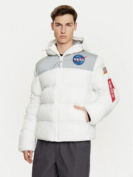 Alpha Industries: Белый пуховик 