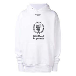 Balenciaga: Белая толстовка  World Food Programme