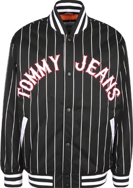 Tommy Hilfiger: Чёрная куртка  Tommy Jeans