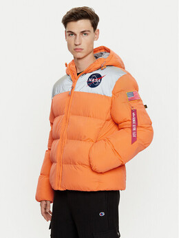 Alpha Industries: Оранжевый пуховик 
