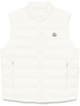 Moncler: Белый жилет 