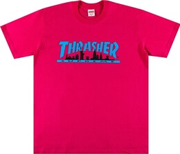 Supreme: Розовая футболка  Thrasher