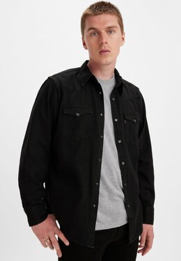 Levi's: Чёрная рубашка  Barstow Western
