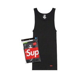 Supreme: Чёрная футболка  Hanes