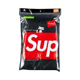 Supreme: Чёрная футболка  Hanes