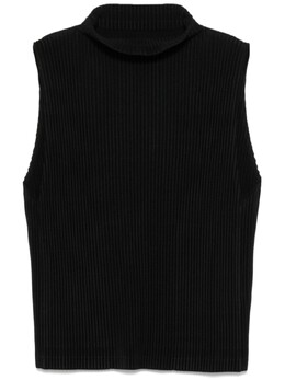 Homme Plissé Issey Miyake: Чёрный жилет 