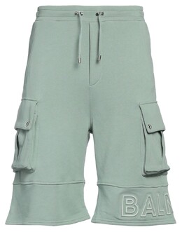 Balmain: Зелёные шорты 