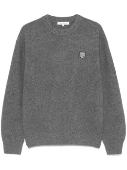 Maison Kitsuné: Серый свитер 