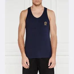 Versace: Синяя майка 