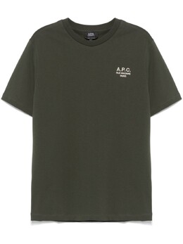 A.P.C.: Зелёная футболка  Rue Madame