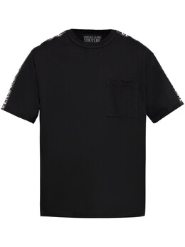Versace Jeans Couture: Чёрная футболка 