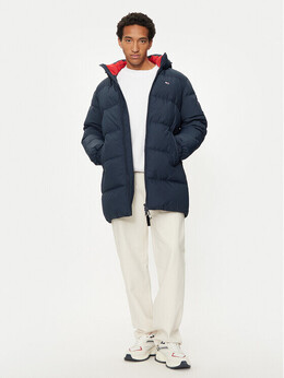 Tommy Jeans: Синий пуховик 
