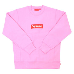 Supreme: Розовый свитшот  Box Logo