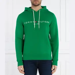 Tommy Hilfiger: Зелёная толстовка 