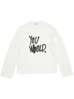 Acne Studios: Футболка с принтом 