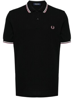 Fred Perry: Чёрная рубашка  Twin Tipped
