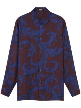 Versace: Коричневая рубашка 