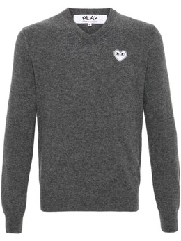 Comme Des Garçons Play: Свитер  Heart с v-образным вырезом