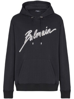 Balmain: Чёрная толстовка 