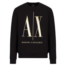 Armani Exchange: Чёрная толстовка 