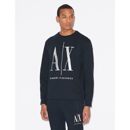 Armani Exchange: Синяя толстовка 