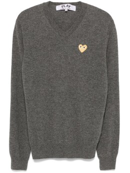 Comme Des Garçons Play: Серый свитер 