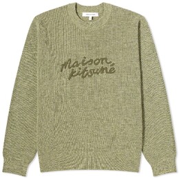 Maison Kitsuné: Толстовка цвета хаки 