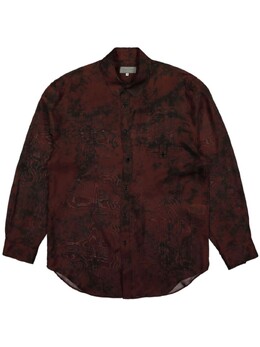 Yohji Yamamoto: Рубашка с принтом 