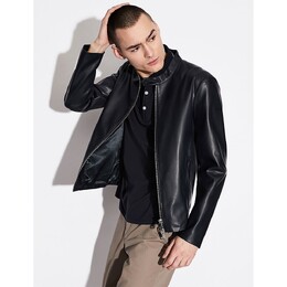 Armani Exchange: Чёрное поло 