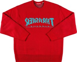 Supreme: Красный свитер  Thrasher