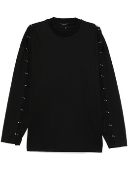 MUGLER: Чёрная футболка 