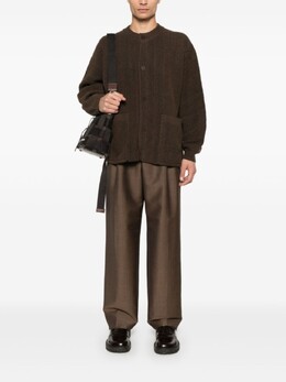 Homme Plissé Issey Miyake: Коричневый кардиган 