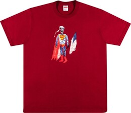 Supreme: Красная футболка  Skeleton