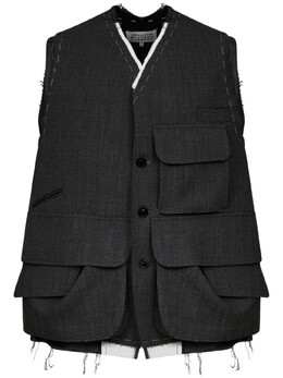 Maison Margiela: Жилет из шерсти 