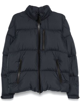 Moncler: Синий пуховик 