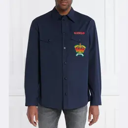 Kenzo: Синяя рубашка 