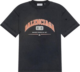 Balenciaga: Чёрная футболка 
