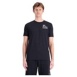 New Balance: Чёрная футболка  Tenacity