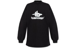 Balenciaga: Чёрный свитшот 