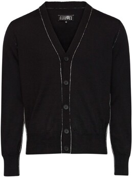 MM6 Maison Margiela: Чёрный кардиган 