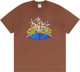 Supreme: Коричневая футболка 